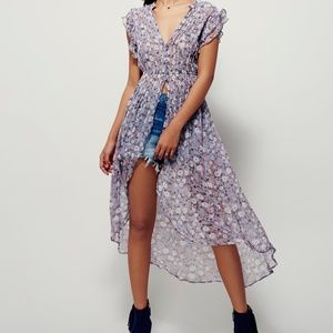 NWOT Free People open-front chiffon cardigan